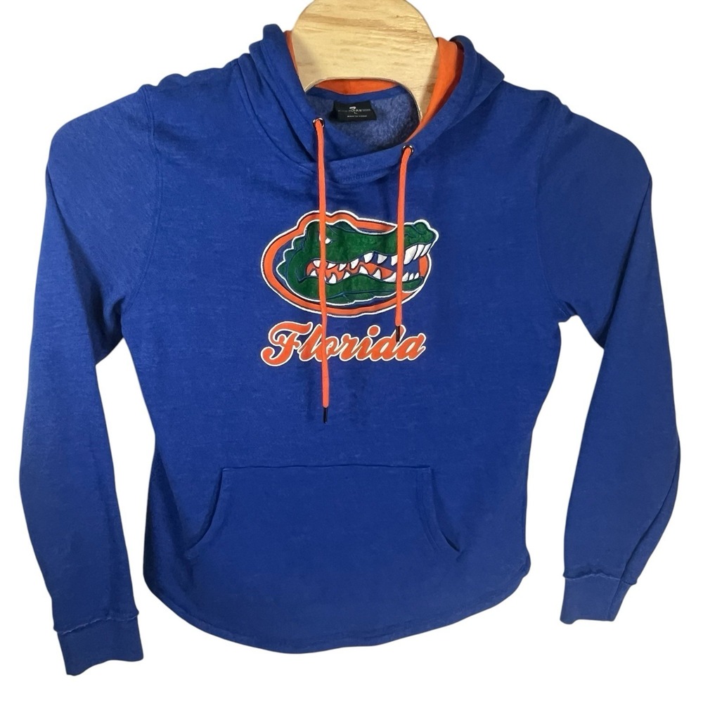 Colosseum Women's Large Florida Gators Blue/Orange Hooded Pullover Sweatshirt